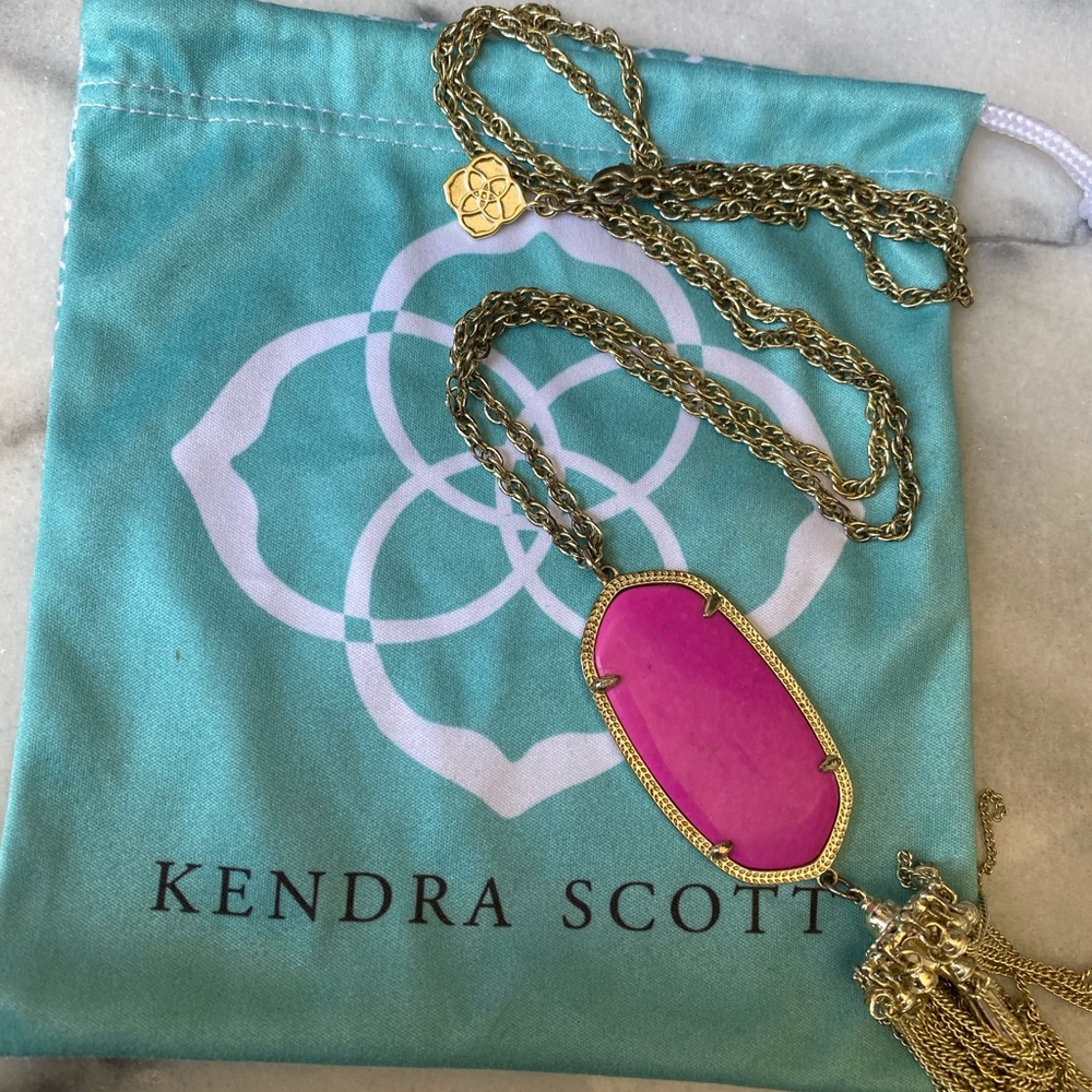 Kendra Scott  Hot Pink Rayne necklace